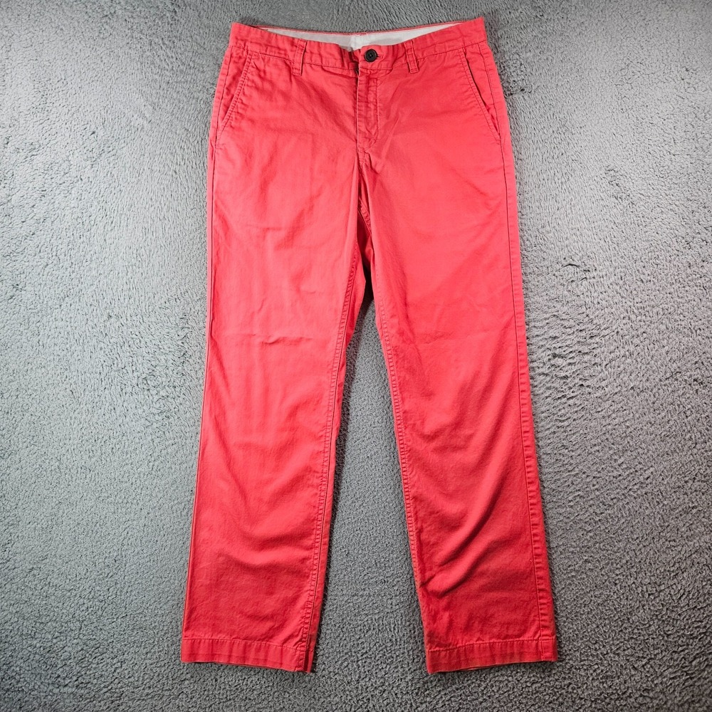 Bonobos Chino Pants Men 30 x 30 Slim Straight Neon Red‎